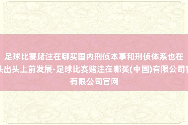 足球比赛赌注在哪买国内刑侦本事和刑侦体系也在抛头出头上前发展-足球比赛赌注在哪买(中国)有限公司官网