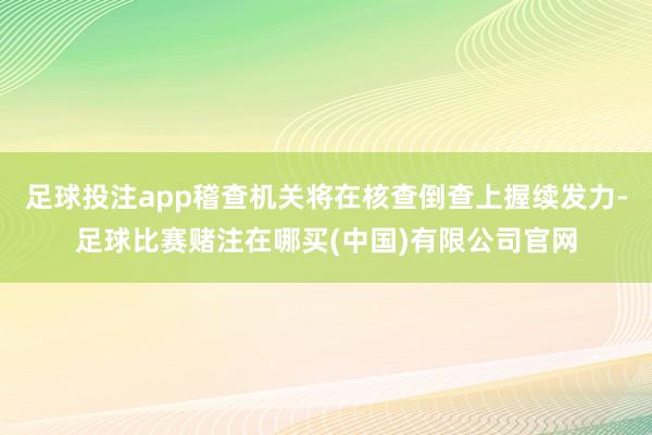 足球投注app稽查机关将在核查倒查上握续发力-足球比赛赌注在哪买(中国)有限公司官网