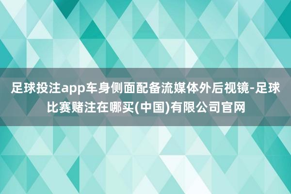足球投注app车身侧面配备流媒体外后视镜-足球比赛赌注在哪买(中国)有限公司官网