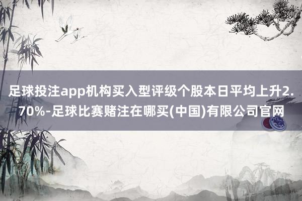 足球投注app机构买入型评级个股本日平均上升2.70%-足球比赛赌注在哪买(中国)有限公司官网