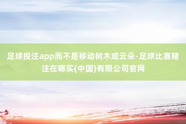 足球投注app而不是移动树木或云朵-足球比赛赌注在哪买(中国)有限公司官网