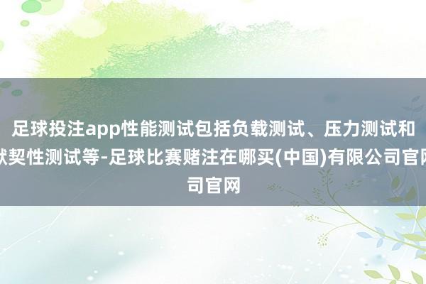 足球投注app性能测试包括负载测试、压力测试和默契性测试等-足球比赛赌注在哪买(中国)有限公司官网