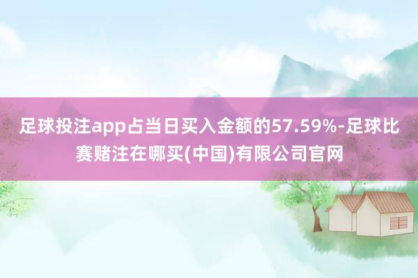 足球投注app占当日买入金额的57.59%-足球比赛赌注在哪买(中国)有限公司官网