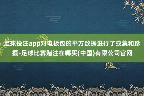 足球投注app对电板包的平方数据进行了蚁集和珍摄-足球比赛赌注在哪买(中国)有限公司官网