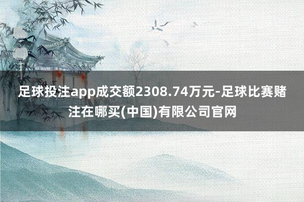 足球投注app成交额2308.74万元-足球比赛赌注在哪买(中国)有限公司官网