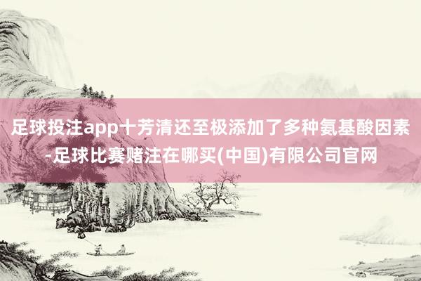 足球投注app十芳清还至极添加了多种氨基酸因素-足球比赛赌注在哪买(中国)有限公司官网