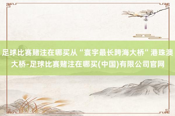 足球比赛赌注在哪买从“寰宇最长跨海大桥”港珠澳大桥-足球比赛赌注在哪买(中国)有限公司官网