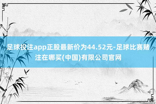 足球投注app正股最新价为44.52元-足球比赛赌注在哪买(中国)有限公司官网