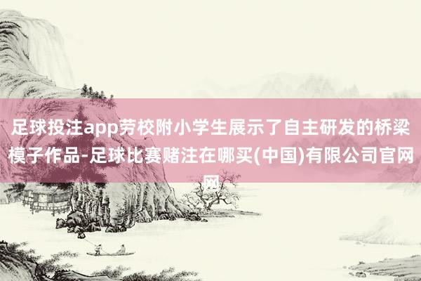 足球投注app劳校附小学生展示了自主研发的桥梁模子作品-足球比赛赌注在哪买(中国)有限公司官网