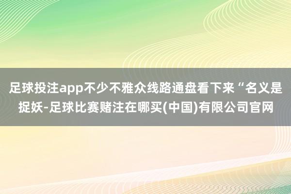 足球投注app不少不雅众线路通盘看下来“名义是捉妖-足球比赛赌注在哪买(中国)有限公司官网