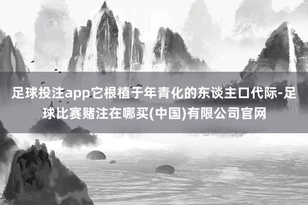 足球投注app它根植于年青化的东谈主口代际-足球比赛赌注在哪买(中国)有限公司官网