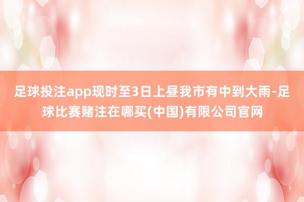 足球投注app现时至3日上昼我市有中到大雨-足球比赛赌注在哪买(中国)有限公司官网
