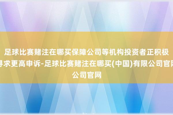 足球比赛赌注在哪买保障公司等机构投资者正积极寻求更高申诉-足球比赛赌注在哪买(中国)有限公司官网