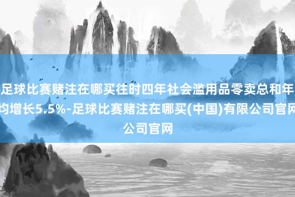 足球比赛赌注在哪买往时四年社会滥用品零卖总和年均增长5.5%-足球比赛赌注在哪买(中国)有限公司官网
