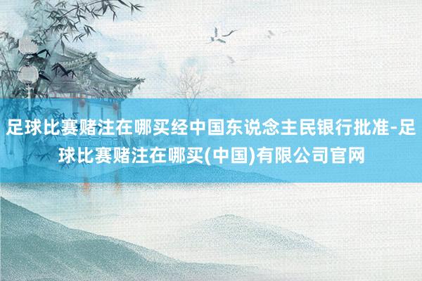 足球比赛赌注在哪买经中国东说念主民银行批准-足球比赛赌注在哪买(中国)有限公司官网
