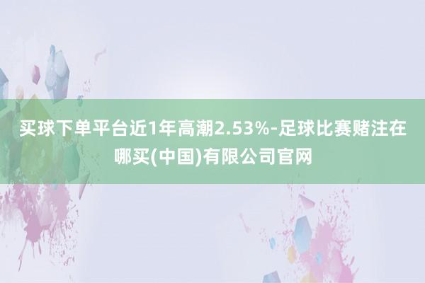买球下单平台近1年高潮2.53%-足球比赛赌注在哪买(中国)有限公司官网