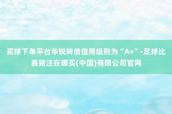 买球下单平台华锐转债信用级别为“A+”-足球比赛赌注在哪买(中国)有限公司官网
