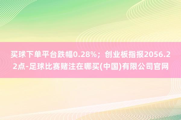 买球下单平台跌幅0.28%；创业板指报2056.22点-足球比赛赌注在哪买(中国)有限公司官网