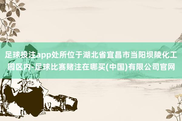 足球投注app处所位于湖北省宜昌市当阳坝陵化工园区内-足球比赛赌注在哪买(中国)有限公司官网