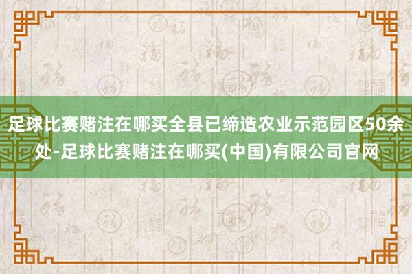 足球比赛赌注在哪买全县已缔造农业示范园区50余处-足球比赛赌注在哪买(中国)有限公司官网