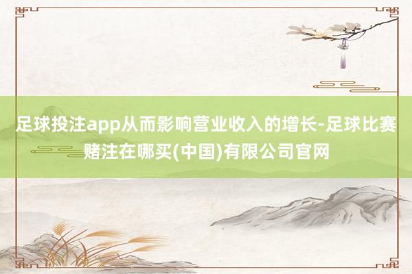 足球投注app从而影响营业收入的增长-足球比赛赌注在哪买(中国)有限公司官网