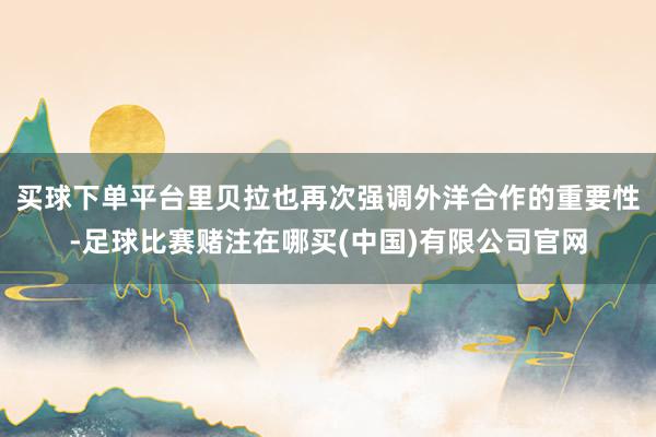 买球下单平台里贝拉也再次强调外洋合作的重要性-足球比赛赌注在哪买(中国)有限公司官网