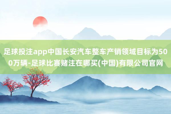 足球投注app中国长安汽车整车产销领域目标为500万辆-足球比赛赌注在哪买(中国)有限公司官网