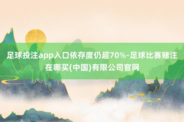 足球投注app入口依存度仍超70%-足球比赛赌注在哪买(中国)有限公司官网