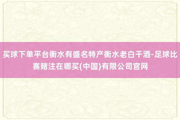 买球下单平台衡水有盛名特产衡水老白干酒-足球比赛赌注在哪买(中国)有限公司官网