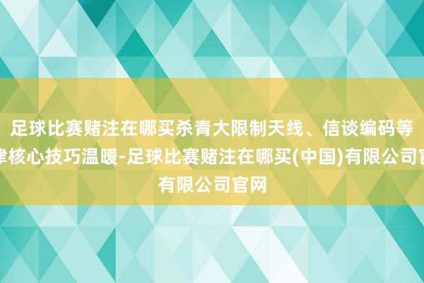 足球比赛赌注在哪买杀青大限制天线、信谈编码等要津核心技巧温暖-足球比赛赌注在哪买(中国)有限公司官网