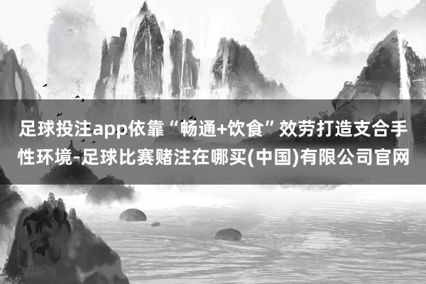 足球投注app依靠“畅通+饮食”效劳打造支合手性环境-足球比赛赌注在哪买(中国)有限公司官网